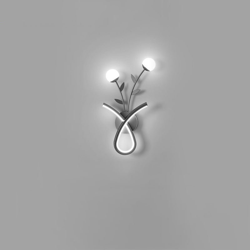 Line Flower Iron Frame Wall Lamp