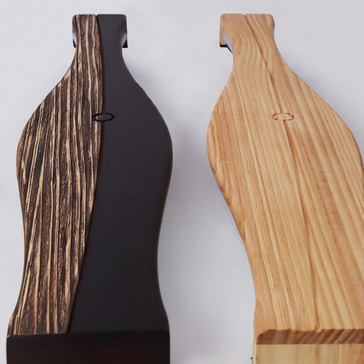Vase Shape Wood Aluminum Wall Lamp
