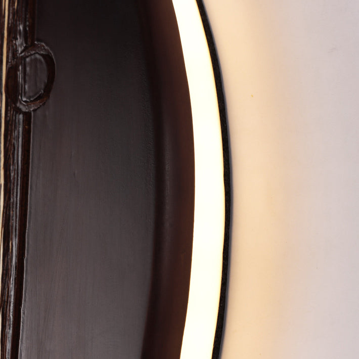 Vase Shape Wood Aluminum Wall Lamp