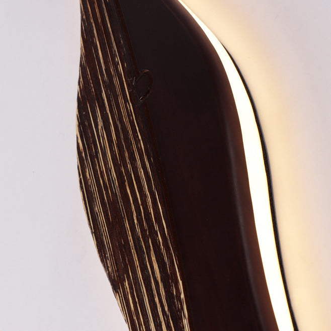 Vase Shape Wood Aluminum Wall Lamp