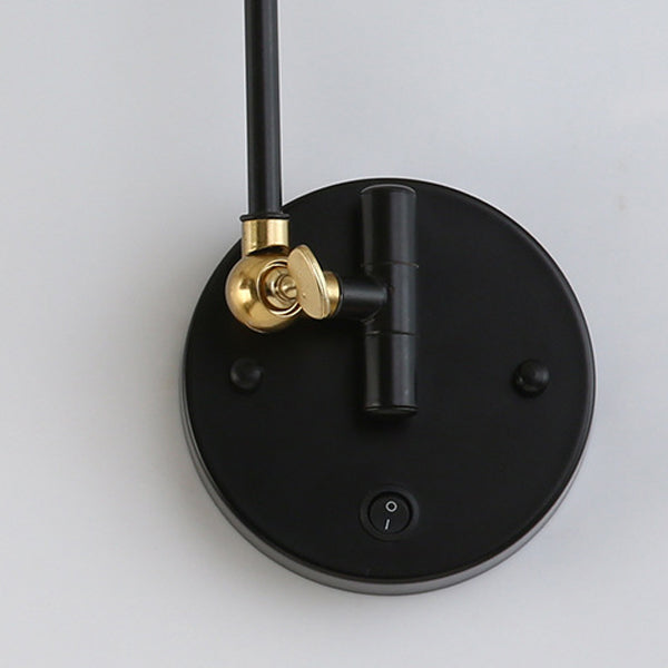 Retractable Long Pole Round Wall Lamp