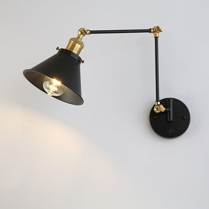Retractable Long Pole Round Wall Lamp