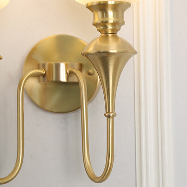 Curved Rod Candle Holder Wall Lamp