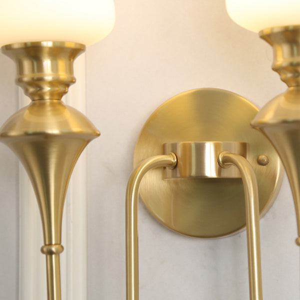 Curved Rod Candle Holder Wall Lamp