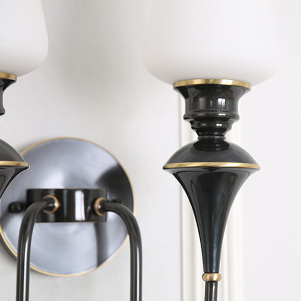 Curved Rod Candle Holder Wall Lamp