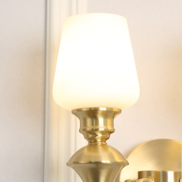 Curved Rod Candle Holder Wall Lamp