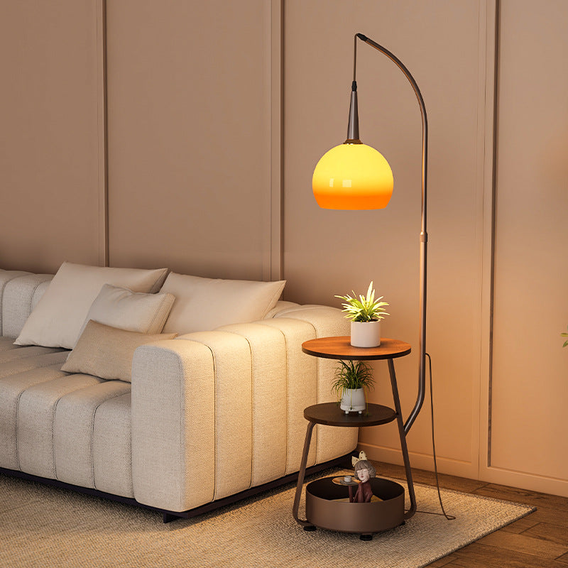 Contemporary Retro Fishing Round Floor Lamp