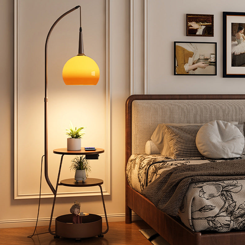 Contemporary Retro Fishing Round Floor Lamp