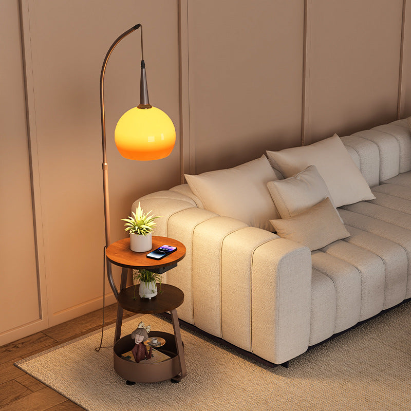 Contemporary Retro Fishing Round Floor Lamp