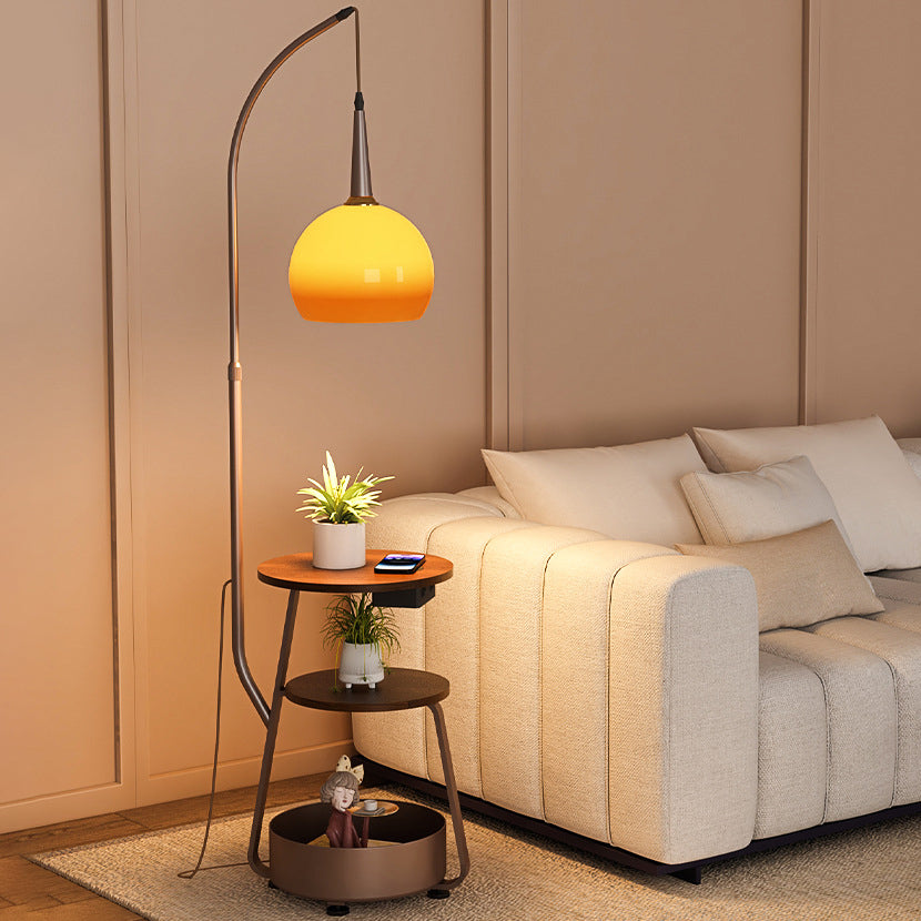 Contemporary Retro Fishing Round Floor Lamp
