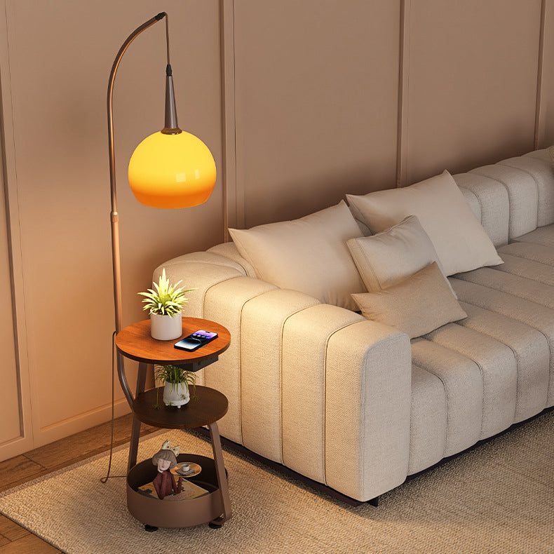 Contemporary Retro Fishing Round Floor Lamp