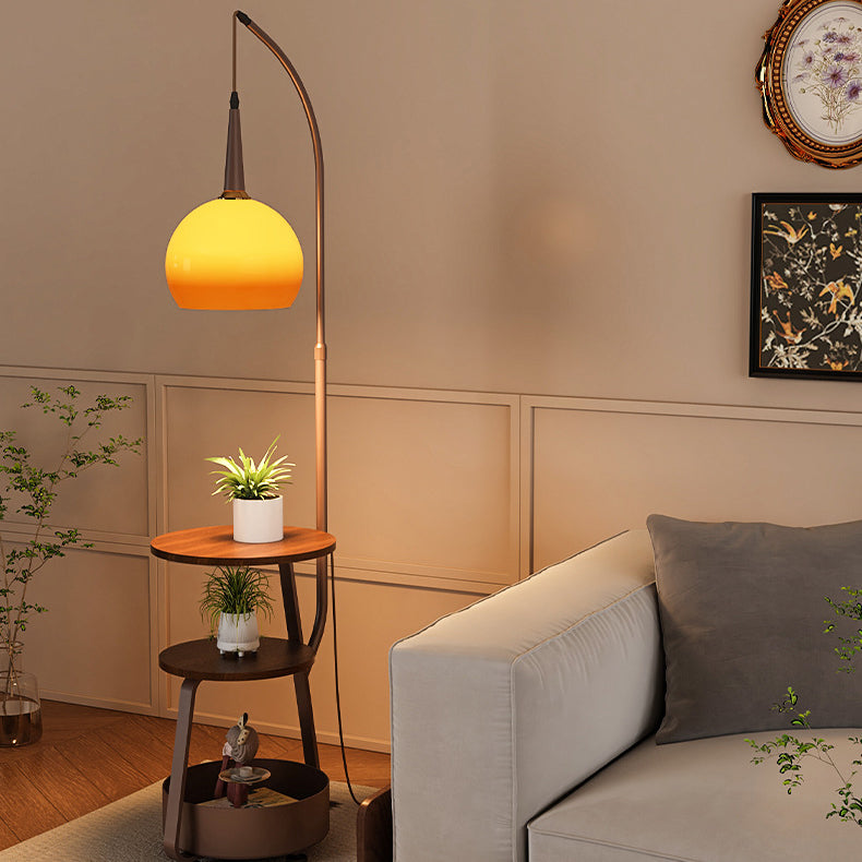 Contemporary Retro Fishing Round Floor Lamp