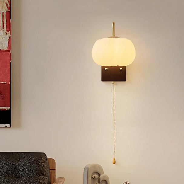 Straight Pole Pumpkin Shape Wall Lamp