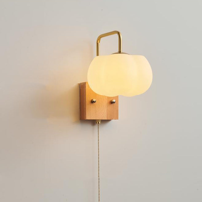 Straight Pole Pumpkin Shape Wall Lamp
