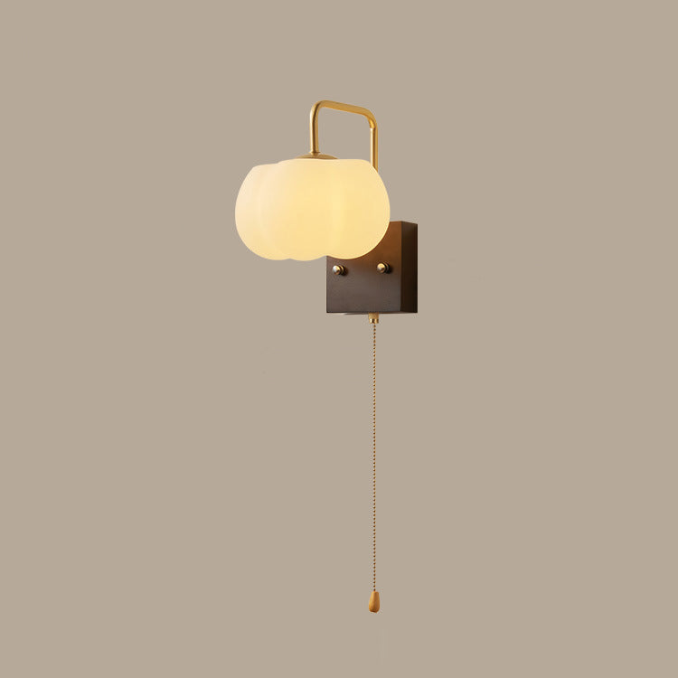 Straight Pole Pumpkin Shape Wall Lamp
