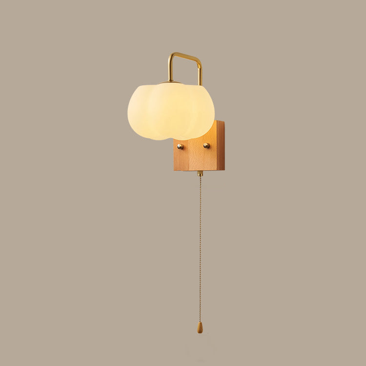 Straight Pole Pumpkin Shape Wall Lamp