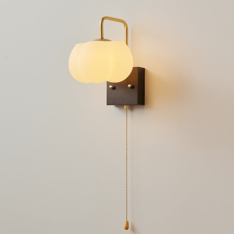Straight Pole Pumpkin Shape Wall Lamp