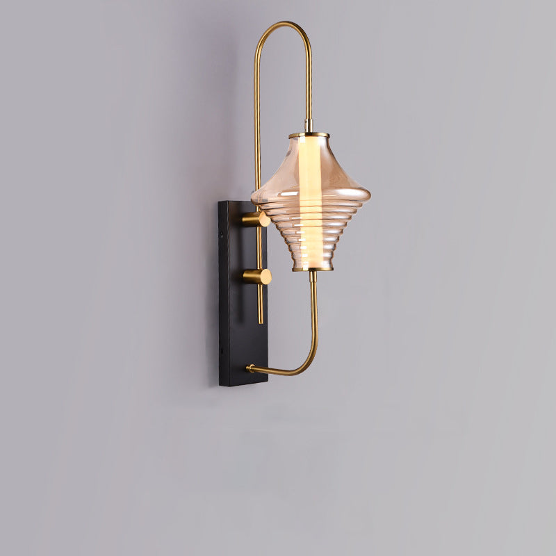 Long Gyro Shape Glass Wall Lamp