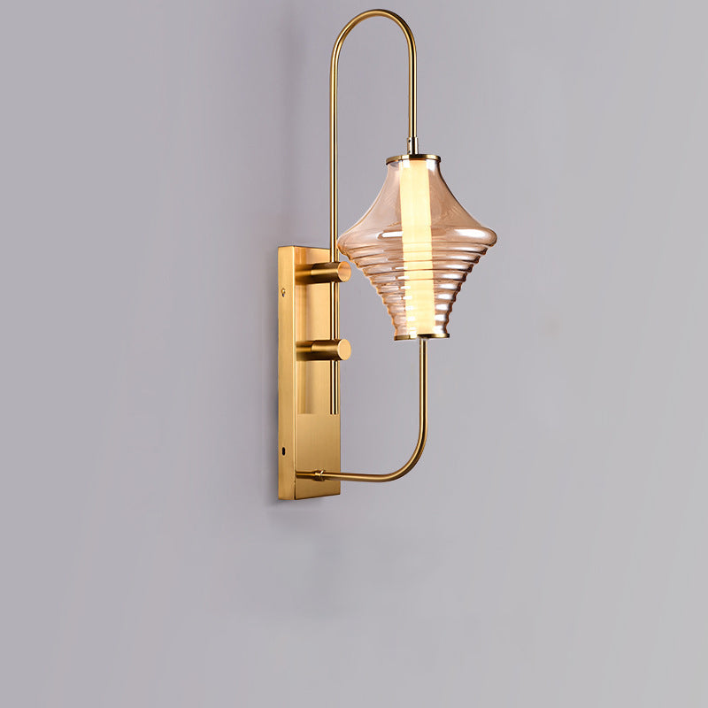 Long Gyro Shape Glass Wall Lamp