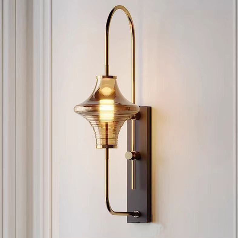 Long Gyro Shape Glass Wall Lamp