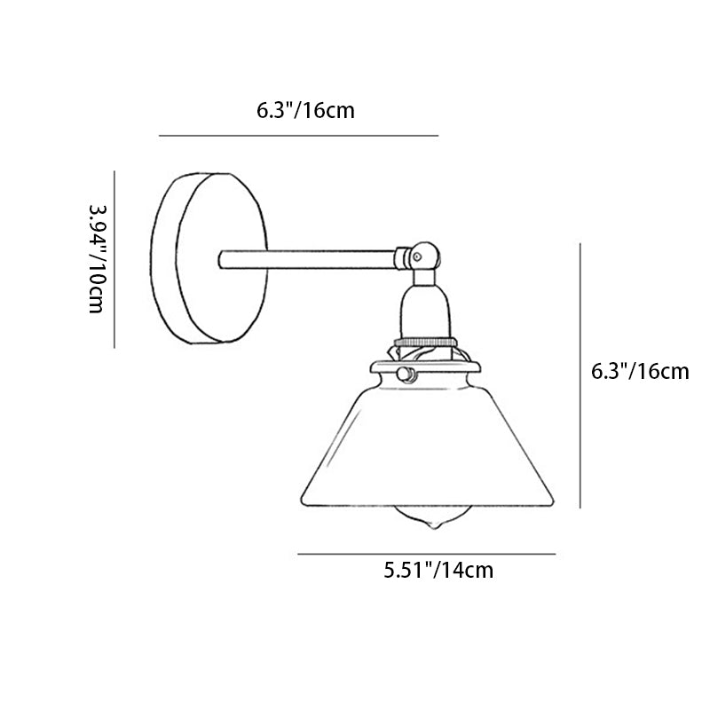 Round Cone Horn Shape Wall Lamp
