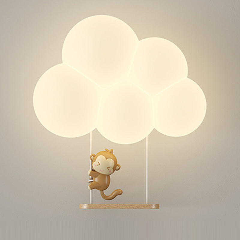 Round Cloud Shape Animal Wall Lamp