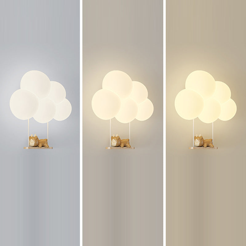 Round Cloud Shape Animal Wall Lamp