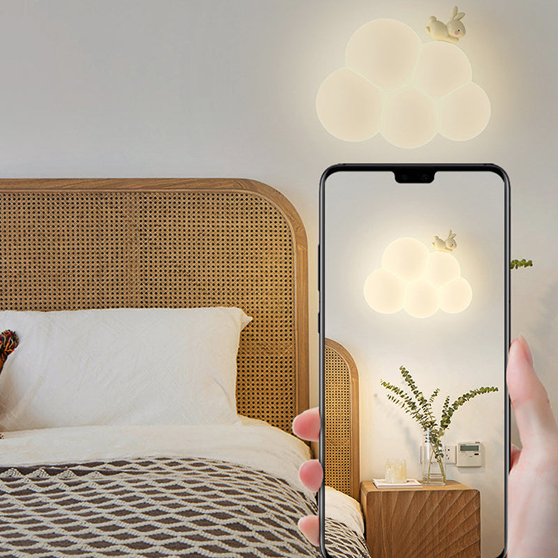 Round Cloud Shape Animal Wall Lamp