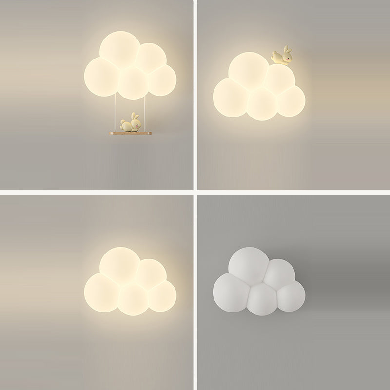 Round Cloud Shape Animal Wall Lamp