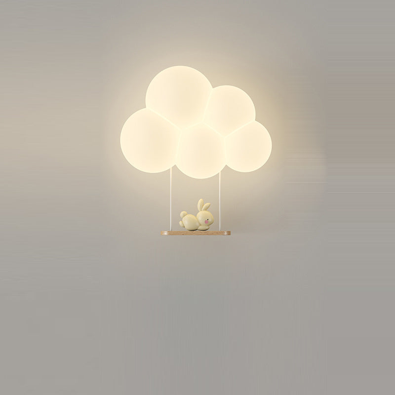 Round Cloud Shape Animal Wall Lamp