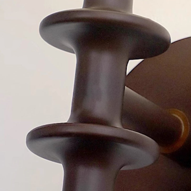 Cylinder Globe Wood Glass Wall Lamp