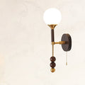 Cylinder Orb Beads Alloy Wall Lamp