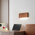 Rectangle Wood Aluminum PC Wall Lamp