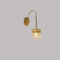 Round Crown Iron Crystal Wall Lamp