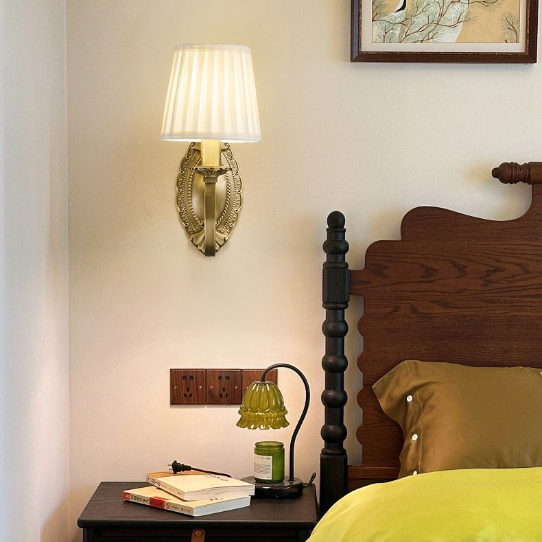 Curved Pole Round Trapezoidal Wall Lamp