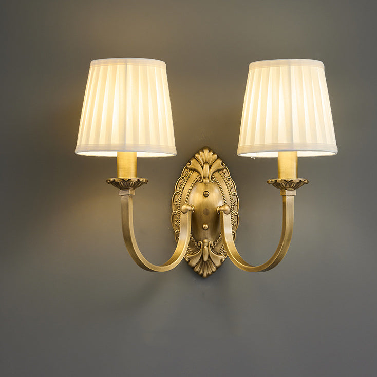 Curved Pole Round Trapezoidal Wall Lamp