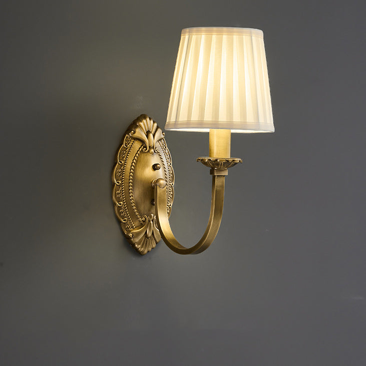 Curved Pole Round Trapezoidal Wall Lamp