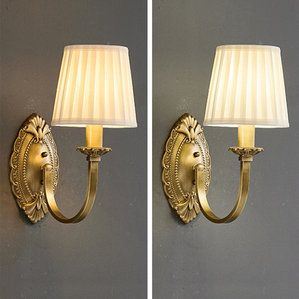 Curved Pole Round Trapezoidal Wall Lamp