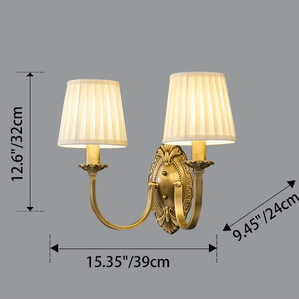 Curved Pole Round Trapezoidal Wall Lamp