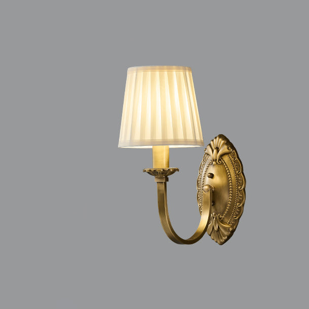 Curved Pole Round Trapezoidal Wall Lamp