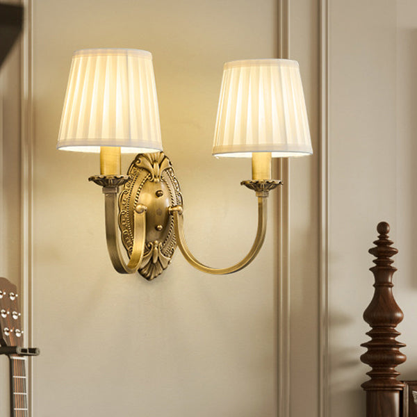 Curved Pole Round Trapezoidal Wall Lamp