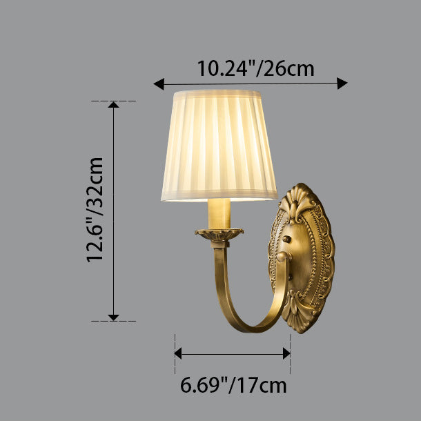 Curved Pole Round Trapezoidal Wall Lamp