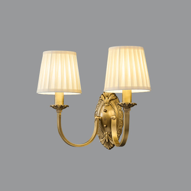 Curved Pole Round Trapezoidal Wall Lamp