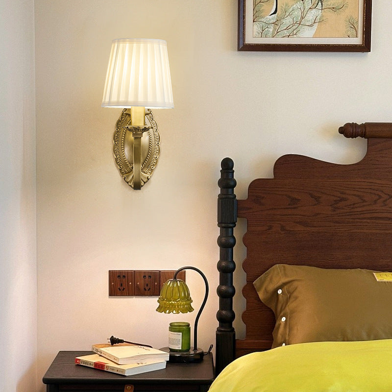 Curved Pole Round Trapezoidal Wall Lamp