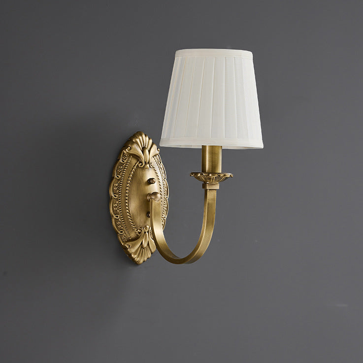 Curved Pole Round Trapezoidal Wall Lamp