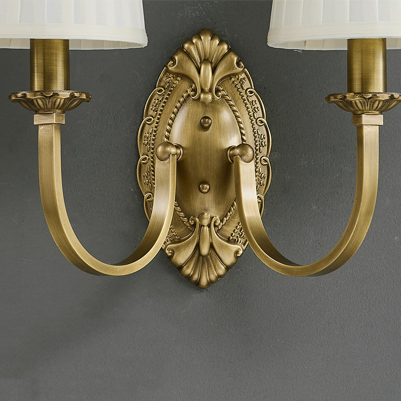 Curved Pole Round Trapezoidal Wall Lamp