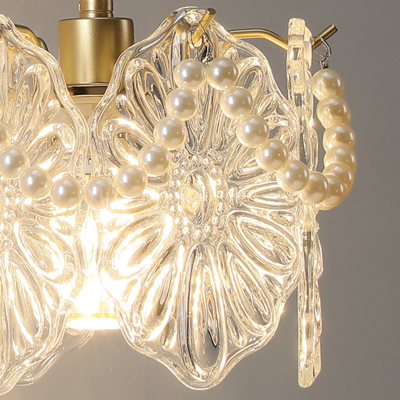 Curved Pole Round Flower Wall Lamp
