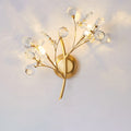 Tree Branch Iron Crystal 2-Light Wall Lamp