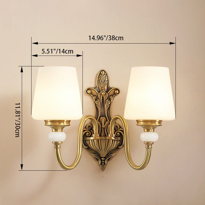 Round Cup Shape Curved Wall Lamp