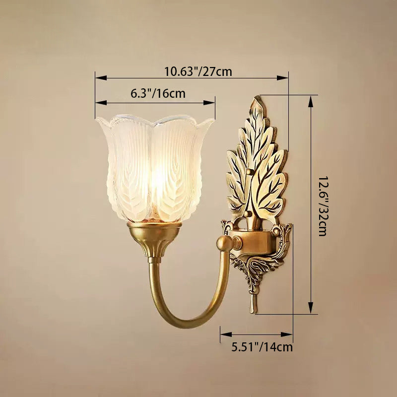 Curved Pole Carved Round Wall Lamp